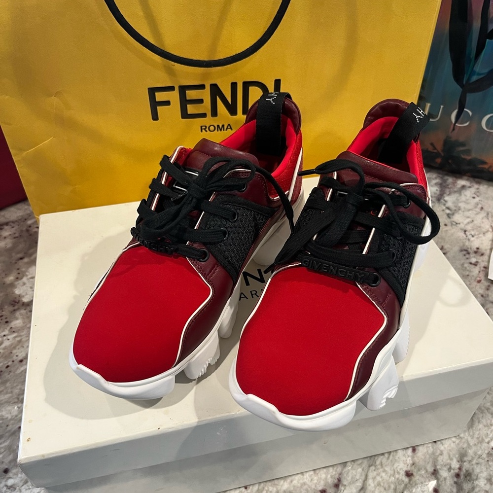 GIVENCHY 🥀 women’s Sneakers ( RED, Size 8.5, Original packaging)